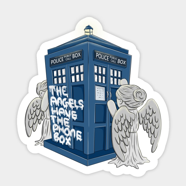 The Angels have the Phone Box Sticker by InkItOut